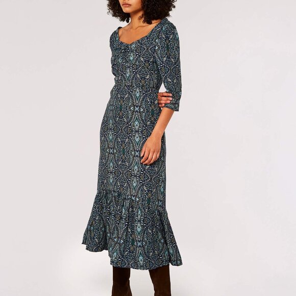 Paisley midi dress NWT - Picture 3 of 13